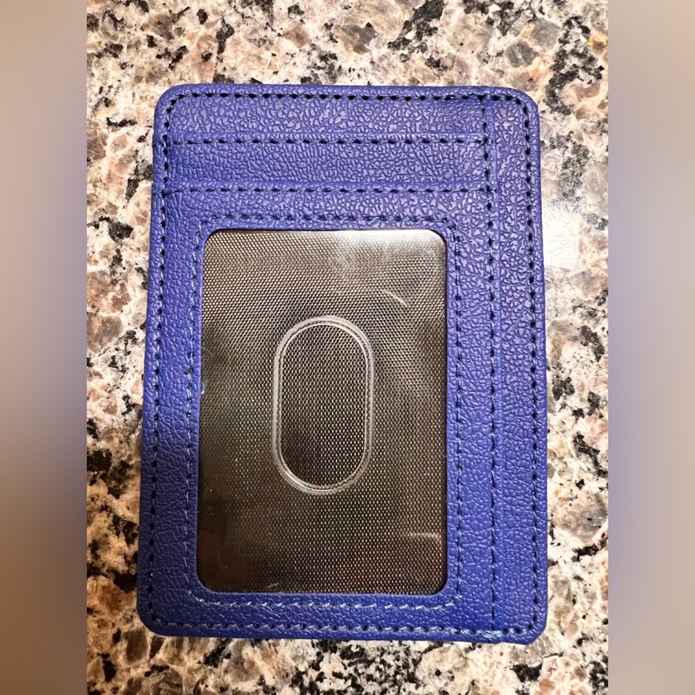 HALARA Textured Blue Card Holder